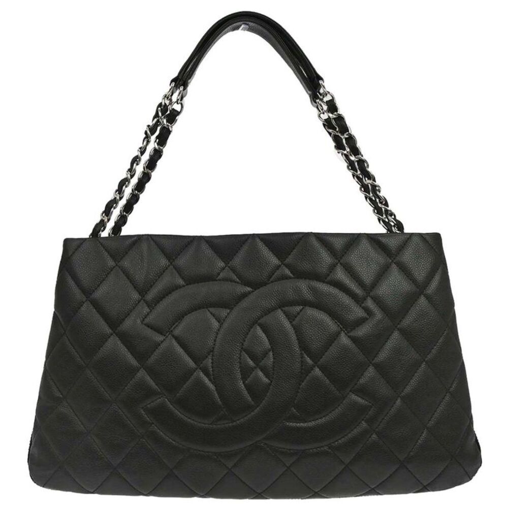 Chanel Timeless Cc Expandable Tote Quilted Caviar Black Leather Tote Bag Bag